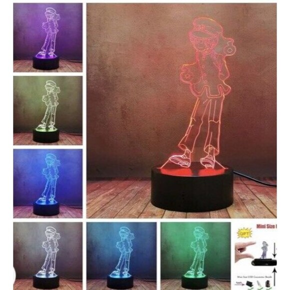 Kids Night light LED Color Changing 3D Hanako Kum Yugi Amane Anime 8.5 In - Picture 2 of 6